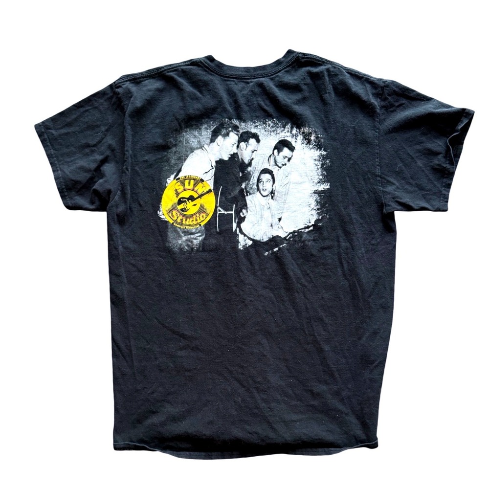 Sun Studio Million Dollar Quartet T-Shirt Black Rock N Roll Graphic Tee Medium